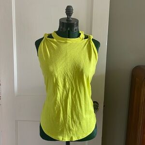 Free People ‘We the Free’ neon lime twist tank top m